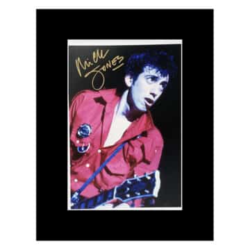 Signed Mick Jones Photo Display – 16×12 Music Icon