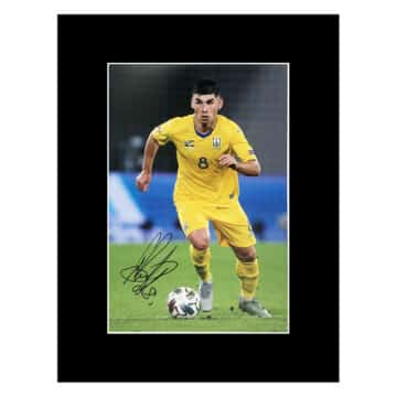 Signed Ruslan Malinovskyi Photo Display – 16×12 Ukraine Icon