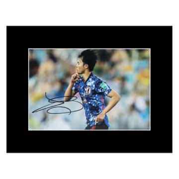 Signed Kaoru Mitoma Photo Display – 16×12 Japan Icon