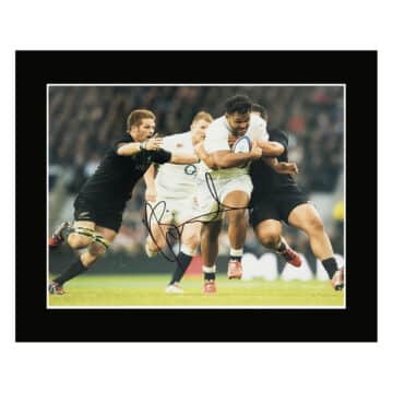 Signed Billy Vunipola Photo Display 12×10 – England Icon