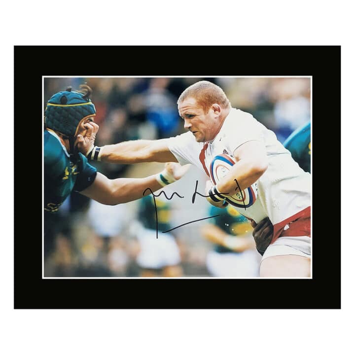 Signed Phil Vickery Photo Display 12×10 – England Icon