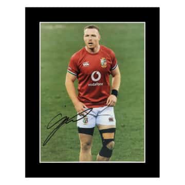 Signed Sam Simmonds Photo Display 12×10 – British & Irish Lions Icon