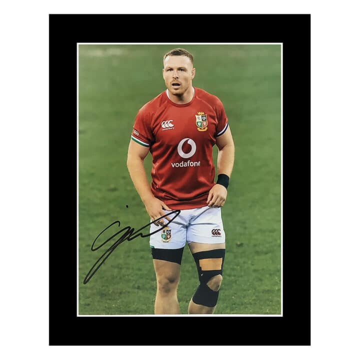 Signed Sam Simmonds Photo Display 12×10 – British & Irish Lions Icon