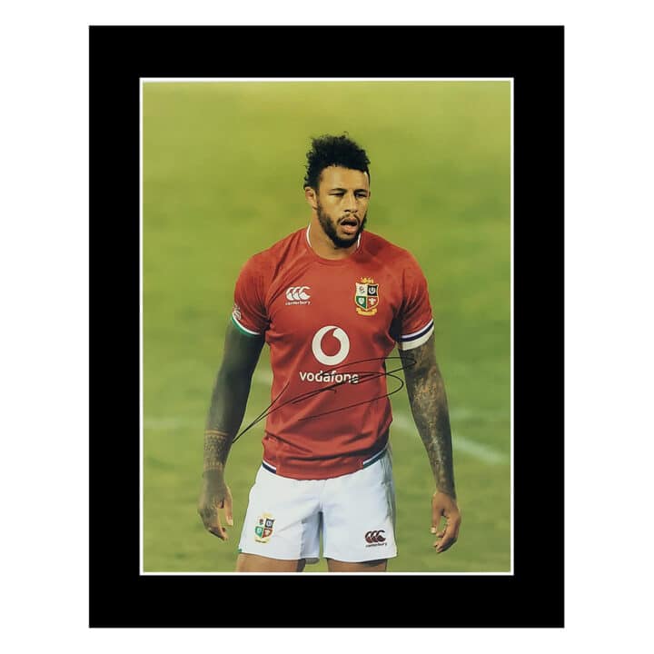 Signed Courtney Lawes Photo Display 12×10 – British & Irish Lions Icon