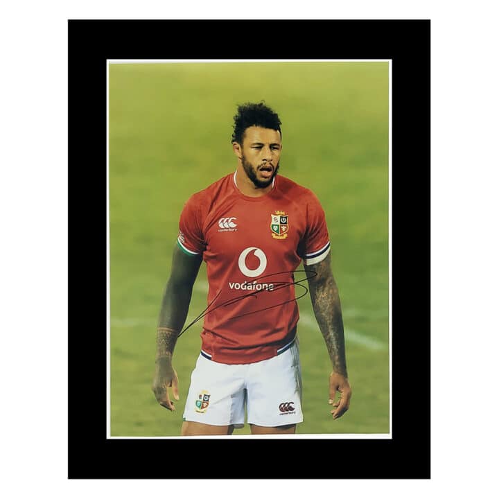 Signed Courtney Lawes Photo Display 12×10 – British & Irish Lions Icon