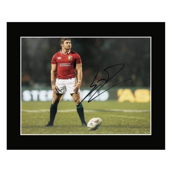 Signed Leigh Halfpenny Photo Display 12×10 – British & Irish Lions Icon