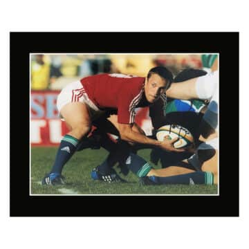 Signed Mike Blair Photo Display 12×10 – British & Irish Lions Icon