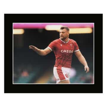 Signed Owen Lane Photo Display 12×10 – Wales Icon