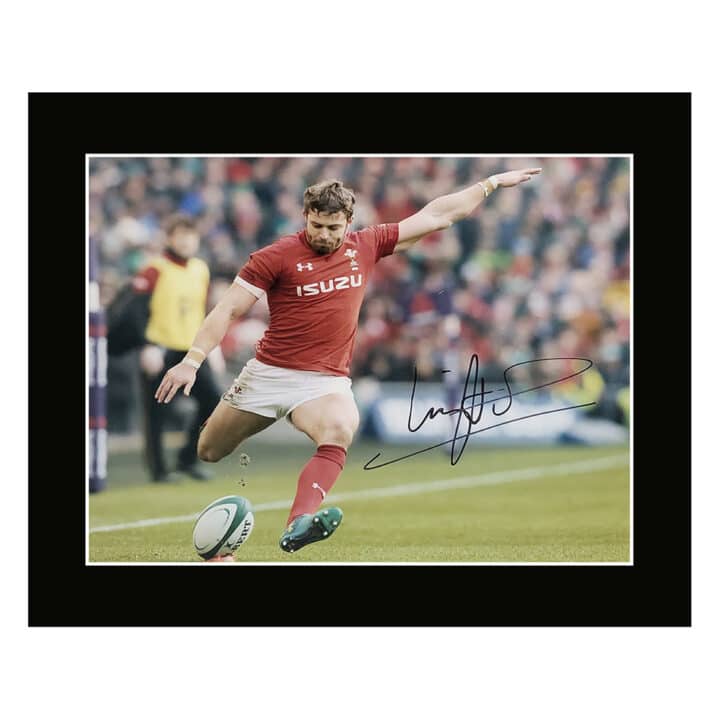 Signed Leigh Halfpenny Photo Display 12×10 – Wales Icon