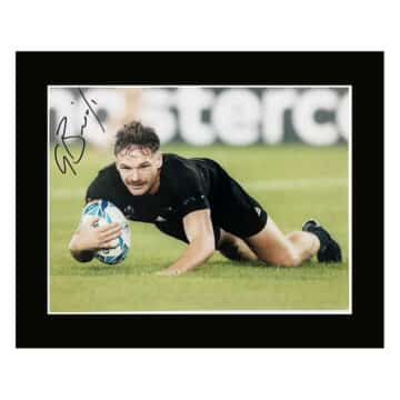 Signed George Bridge Photo Display 12x10 - All Blacks Icon