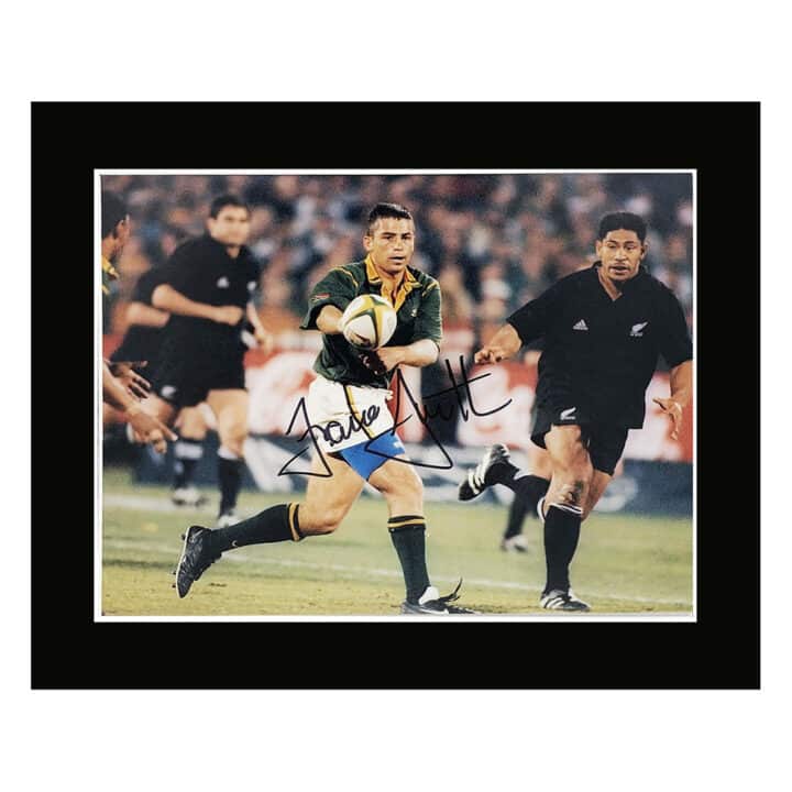 Signed Franco Smith Photo Display 12x10 - Springboks Icon