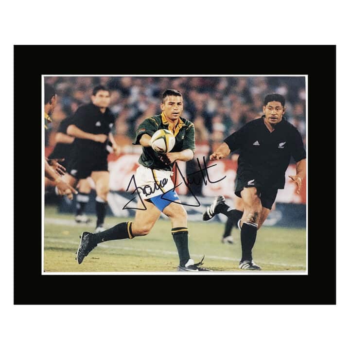 Signed Franco Smith Photo Display 12x10 - Springboks Icon Autograph