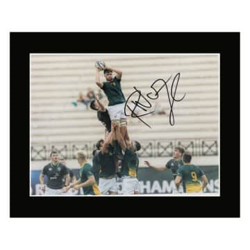 Signed Ruan Nortje Photo Display 12x10 - Springboks Icon