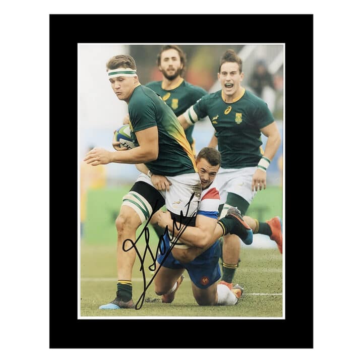 Signed Ruan Nortje Photo Display 12x10 - Springboks Icon Autograph