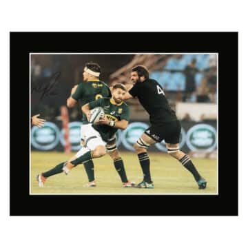 Signed Willie le Roux Photo Display 12x10 - Springboks Icon