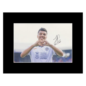 Signed Joel Piroe Photo Display 16x12 - Swansea City Icon Autograph