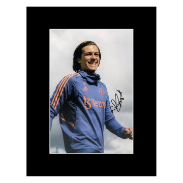 Signed Alvaro Fernandez Photo Display 16x12 - Manchester United Icon