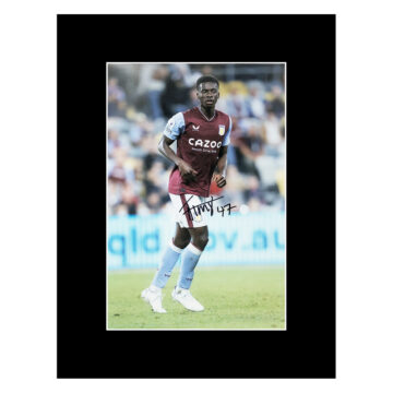 Signed Tim Iroegbunam Photo Display 16x12 - Aston Villa Icon