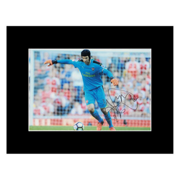 Signed Petr Cech Photo Display 16x12 - Arsenal FC Icon Autograph