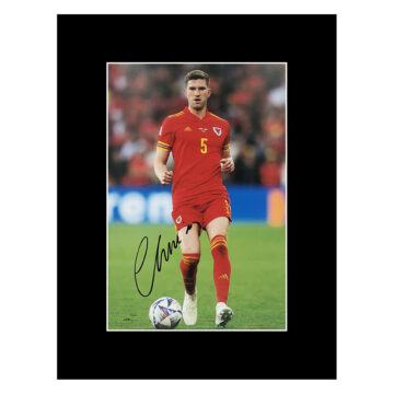 Autographed Chris Mepham Photo Display - 16x12 Wales Icon