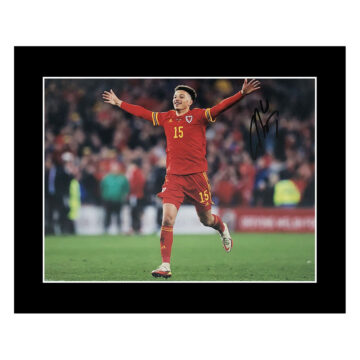 Signed Ethan Ampadu Photo Display - 12x10 Wales Icon