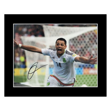 Signed Javier Hernandez Balcazar Photo Display - 12x10 Mexico Icon