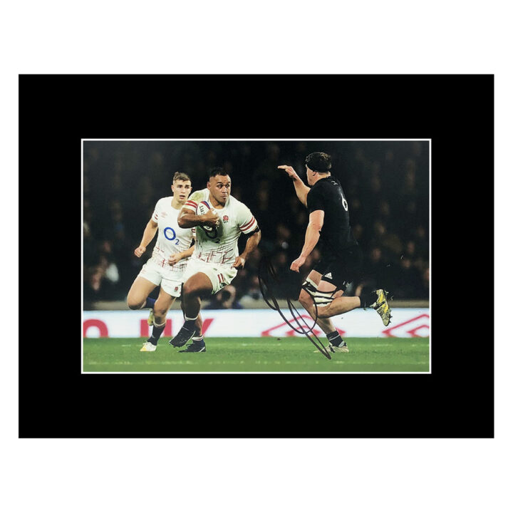 Signed Billy Vunipola Photo Display - 16x12 England Rugby Memorabilia