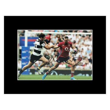 Signed Jonny May Photo Display - 16x12 England Rugby Icon