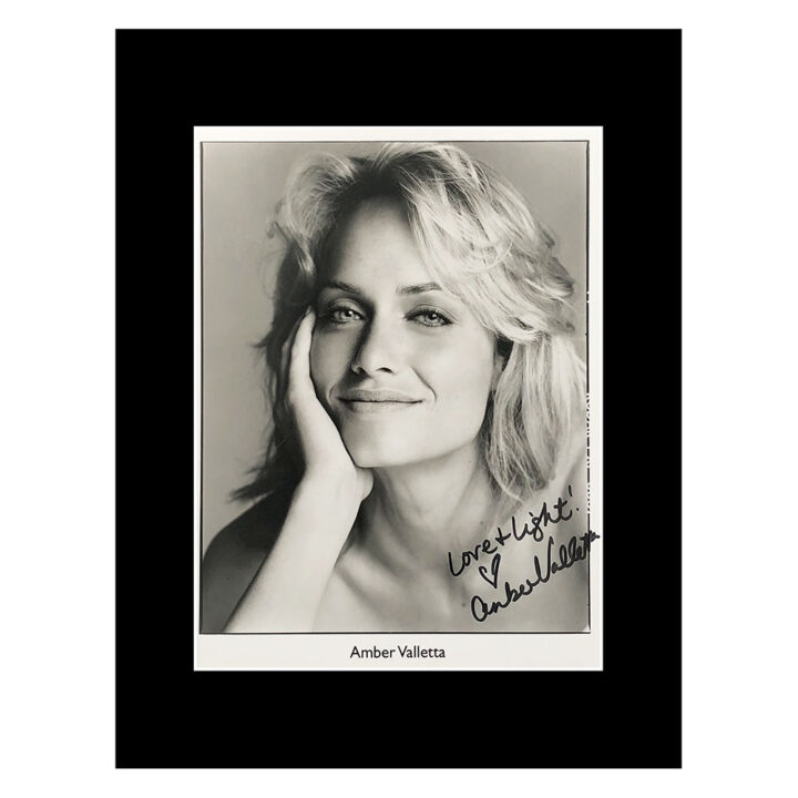 Signed Amber Valletta Photo Display - 12x10 Film Icon