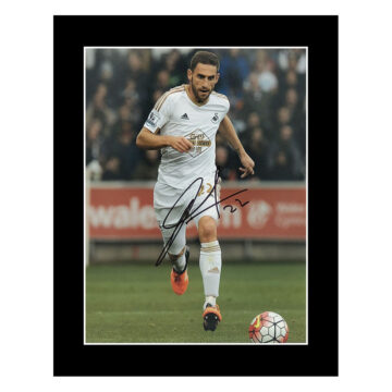 Signed Angel Rangel Photo Display 12x10 - Swansea City Icon