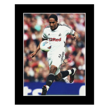 Signed Ashley Williams Photo Display 12x10 - Swansea City Icon