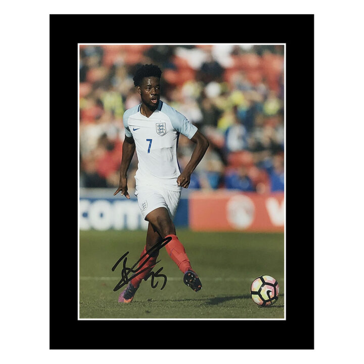 Signed Josh Onomah Photo Display 12x10 - England Autograph