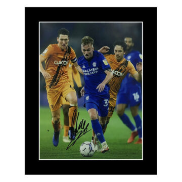 Signed Isaak Davies Photo Display 12x10 - Cardiff City Icon