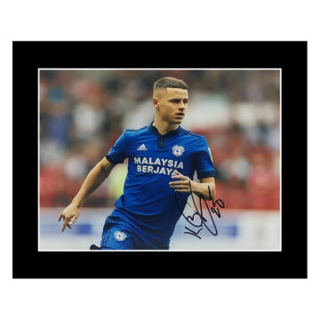 Signed Kieron Evans Photo Display 12x10 - Cardiff City Icon