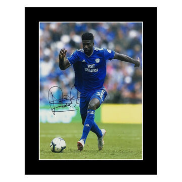 Signed Bruno Ecuele Manga Photo Display 12x10 - Cardiff City Icon