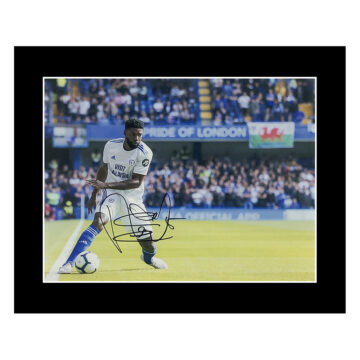 Signed Bruno Ecuele Manga Photo Display 12x10 - Cardiff City Autograph