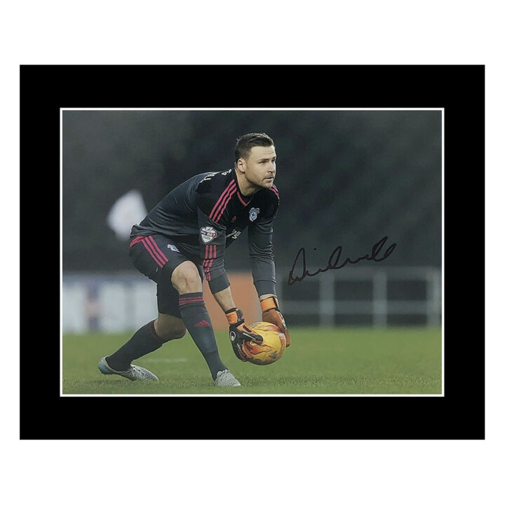 Signed David Marshall Photo Display 12x10 - Cardiff City Icon