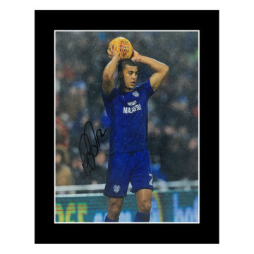 Signed Lee Peltier Photo Display 12x10 - Cardiff City Icon Autograph