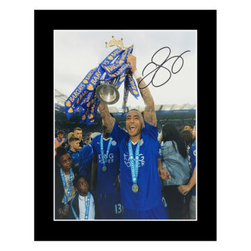 Signed Danny Simpson Photo Display 12x10 - Leicester City Icon Autograph