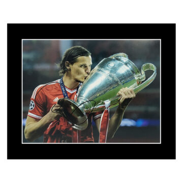 Signed Daniel van Buyten Photo Display 12x10 - Bayern Munich Icon Autograph