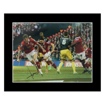 Signed Aden Flint Photo Display 12x10 - Bristol City Icon Autograph