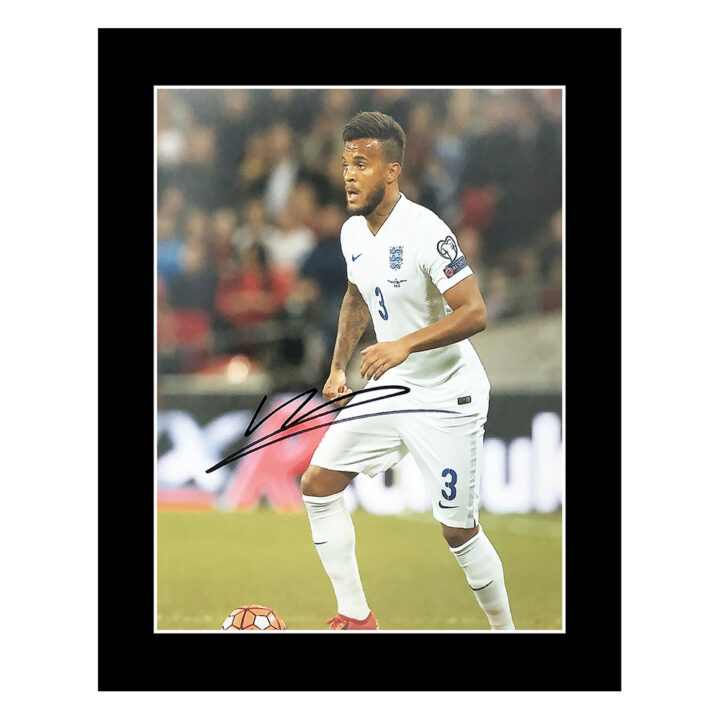 Signed Ryan Bertrand Photo Display 12x10 - England Icon Autograph