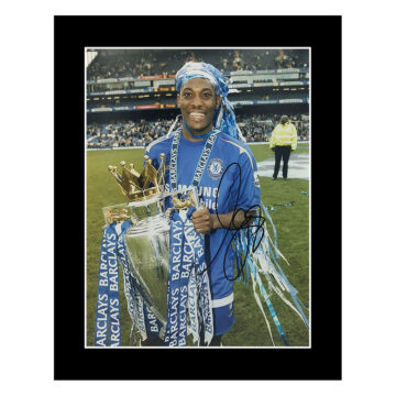 Signed Michael Essien Photo Display 12x10 - Chelsea Icon Autograph