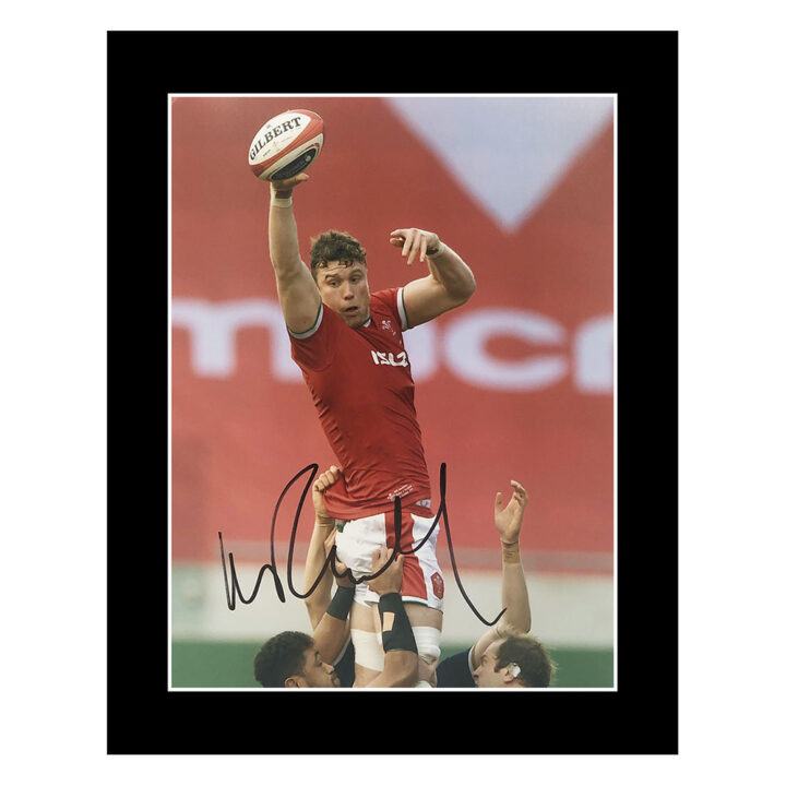 Signed Will Rowlands Photo Display 12x10 - Wales Rugby Icon Autograph