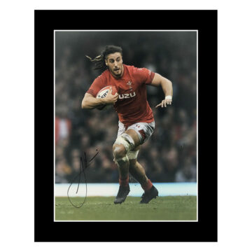 Signed Joshua Navidi Photo Display 12x10 - Wales Rugby Icon Autograph