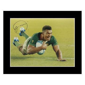 Damian Willemse Signed Photo Display 12x10 - South Africa Springboks Icon