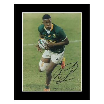 Signed Aphelele Fassi Photo Display 12x10 - South Africa Springboks Icon