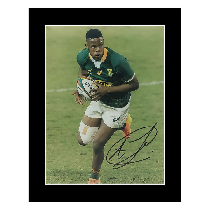 Signed Aphelele Fassi Photo Display 12x10 - South Africa Springboks Icon