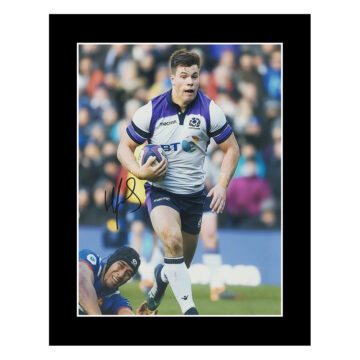 Signed Huw Jones Photo Display 12x10 - Scotland Rugby Signature