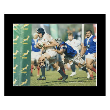 Signed George Martin Photo Display 12x10 - England Rugby Icon